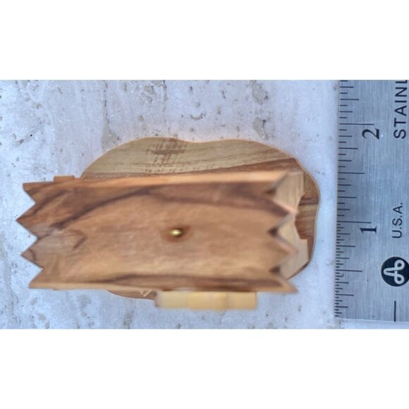 Handcrafted Olive Wood Nativity Scene Baby Jesus Mary Joseph Sheep NOB Gift - Picture 9 of 11